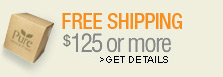 Receive instant FREE SHIPPING on any order over $125.00