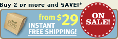 Recieve instant FREE SHIPPING on your entire order when you purchase