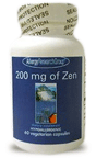 For that Buddha-like feeling! 200 mg of Zen offers a unique and natural way to promote relaxation without sedation.* This formula contains a combination of L-theanine and GABA. L-theanine, found in green tea (Camellia sinensis), has been shown to stimulate the production of alpha-wave activity in the brain.* Alpha-waves are involved in reducing anxiety while increasing mental alertness and acuity.* GABA is a major inhibitory neurotransmitter that is critical for normal brain function.*  - insomnia